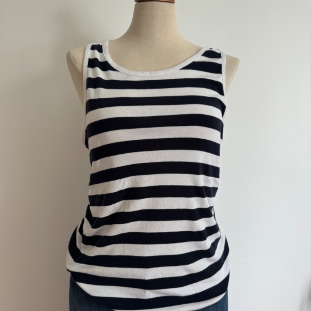 Basic - Dark Blue and White Stripped Camisole
